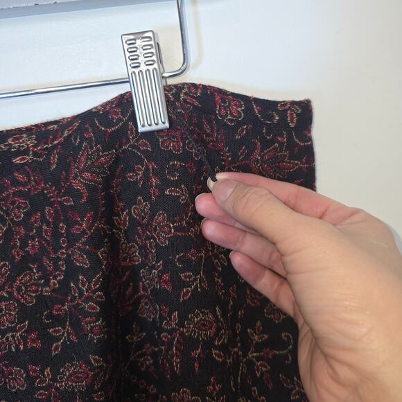 Brown Paisley Midi Skirt Womens L Wrap Forest Fairy Whimsical Gypsy Boho - Picture 8 of 8